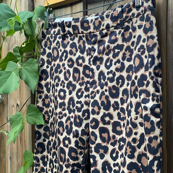 H&M Leopard Print Slacks Size 8 - Picture 4 of 11